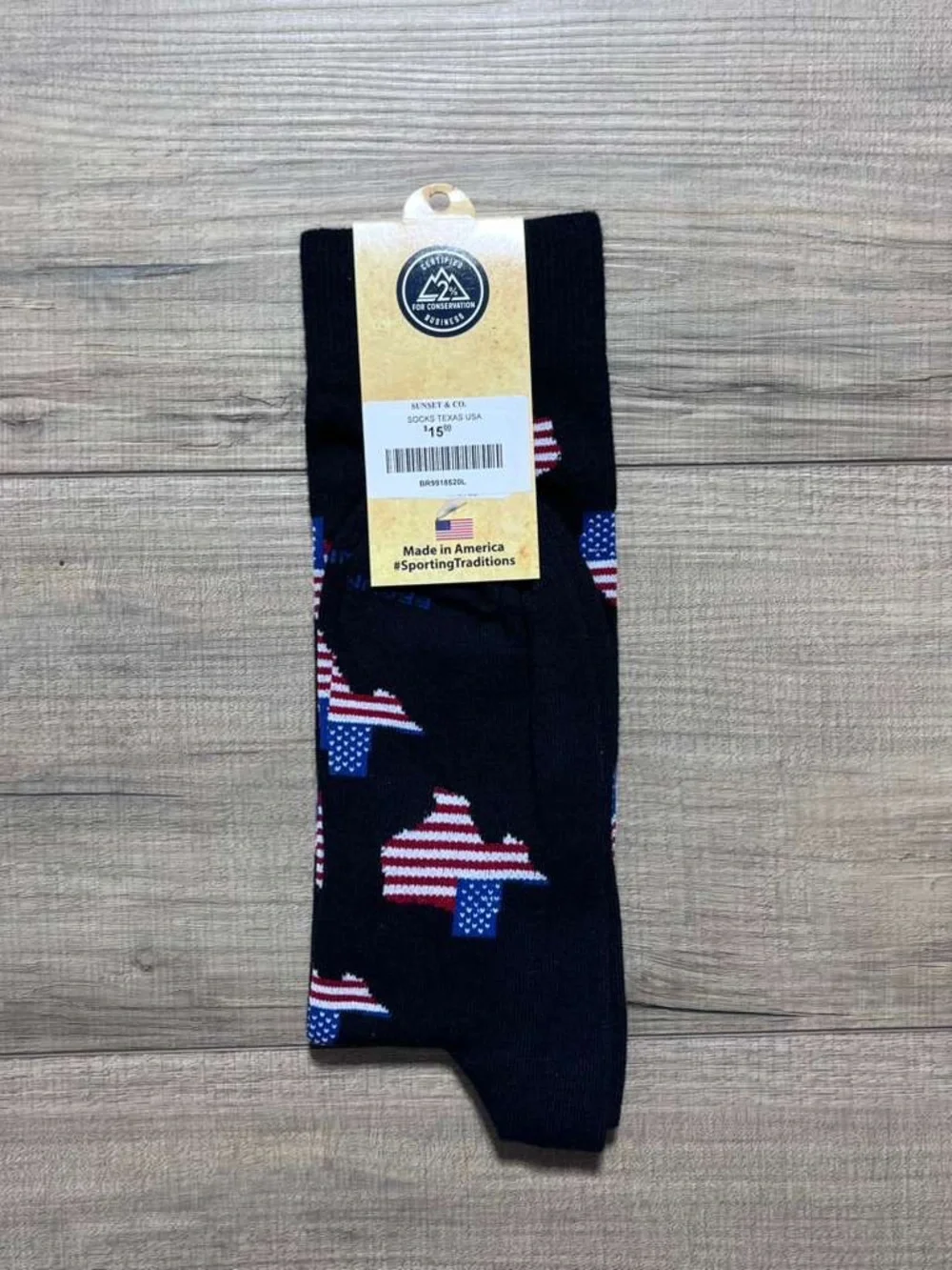 Brown‎ Dog Hosiery Men's Texas USA Printed Socks Dark Navy Blue